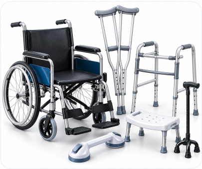 Wheel Chairs, Crutches, Walkers & Patient Aids